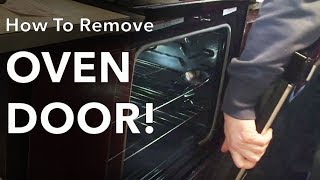 How to Remove an Oven Door Whirlpool Stove Model Number WFE515S0ES0 [upl. by Bremser]