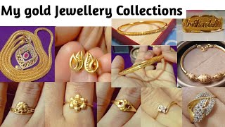 My daily wear jewellery collection Gold Jewellery Collection എന്റെ ആഭരണങ്ങൾNew Model gold designs [upl. by Llemaj]