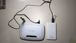 DIY Power A DSL Router With A USB Or PowerBank 5V Rated  power a router from powerbank [upl. by Ahsened]