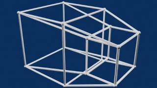 DiegoDCvids  4D Hypercube 超立方体 animation [upl. by Bortman]