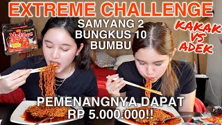 CHALLENGE 2 SAMYANG 10 BUMBU VS Aurelliaurel YANG MENANG DAPAT RP 5000000 [upl. by Namsaj]