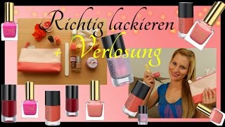 Maniküre  Nagellack Richtig auftragen   Verlosung  Manicurenail polish Properly ApplyContest [upl. by Irahk]