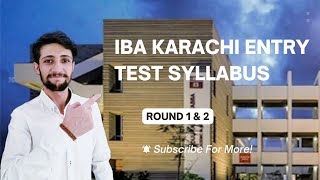 IBA TEST SYLLABUS  MATHEMATICS SYLLABUS IBA KARACHI  MATHEMATICS IBA ROUND 1 amp 2  ALI ZUBAIR [upl. by Nnel]