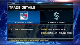 Alex Wennberg traded to New York Rangers [upl. by Nosak565]