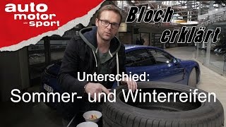 Sommer und Winterreifen Unterschied  Bloch erklärt 6  auto motor und sport [upl. by Senalda]