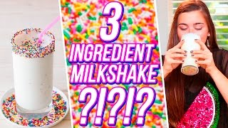 3 Ingredient Funfetti Milkshake  3 Items Or Less w CloeCouture [upl. by Aittam]