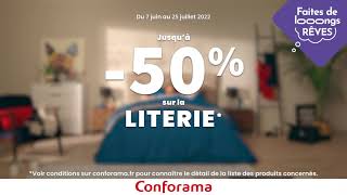 Jusquà 50 sur la literie fabriquée en France chez Conforama [upl. by Haorbed464]