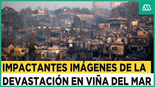 Impactantes imágenes aéreas del gigantesco incendio en Viña del Mar [upl. by Raina323]