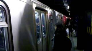 R160 F train at BroadwayLafayette Street [upl. by Noelc]