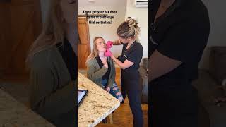 Lip flip Botox injections with me at Wild aesthetics [upl. by Zerla]