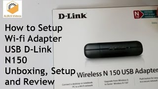 How to setup Wifi USB Adapter DLink N150  Unboxing Setup and Review [upl. by Woodley]