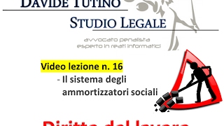 Diritto del lavoro  Video Lezione n 16 Il sistema degli ammortizzatori sociali [upl. by Irrol912]