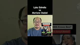 Lyka Estrella vs Mariane Osabel Singing Mama Knows Best Reaction [upl. by Fennie]