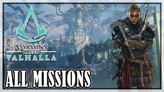 Assassins Creed Valhalla  All Missions Full Gameplay Full HD 60fps PC No Commentary [upl. by Aihsyn]