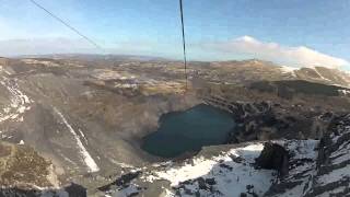 The northern hemispheres longest zip wire in North Wales [upl. by Mccowyn]