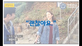 괜찮아요  연세 한국어Yonsei Korean延世韩国语延世韓国語 [upl. by Blisse]