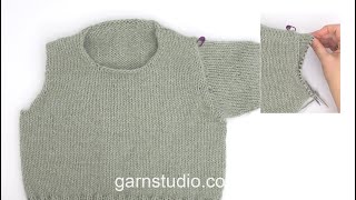 How to work a sleeve to a garment with European shoulder with short rows [upl. by Mendelsohn274]