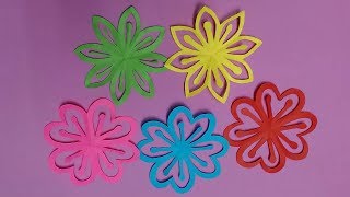 How to Make Beautiful Flower with Color Paper  DIY Paper Flowers Making [upl. by Justus457]