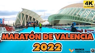 RECORRIDO MARATÓN VALENCIA 2022  VÍDEO PARA CORRER O CAMINAR EN CASA [upl. by Aihsile]