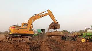 VOLVO SDLG E6150F Excavator loading tractors [upl. by Ahsekam]