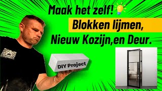 DIYHoe blokken te lijmen voor een nieuw kozijn Zwart stalen deur met glas [upl. by Rasaec]