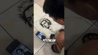 Tukang Cukur ini membuat Karya Seni dari Rambut shortvideo trending viralvideo [upl. by Goldi]