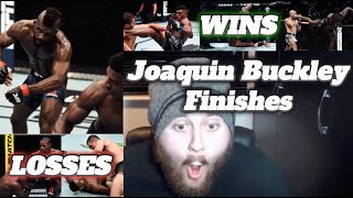 MMA GURU Reacts To EVERY FINISH In Joaquin Buckley Fights In The UFC [upl. by Tzong]