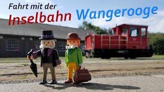 Mit der Wangerooger Inselbahn Zugfahrt von Bahnhof zur Fähre [upl. by Valerlan]