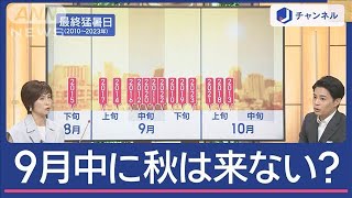 秋はいつから？きょうも猛暑日…今村予報士「9月中に秋は来ない」【スーパーJチャンネル】2024年9月9日 [upl. by Aevin985]