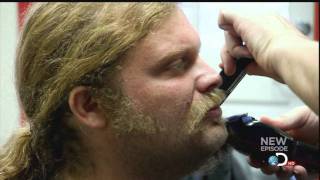 American Chopper Mikey Teutul Shaves [upl. by Gambell]