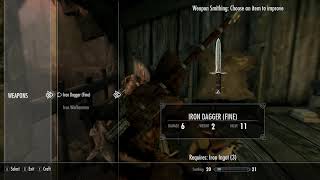 How to Temper an Iron Dagger for Alvor  Skyrim [upl. by Hylton157]