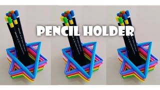 How To Make A Paper Pen Holder  PenPencil Holder  Paper Craft [upl. by Nolyar]