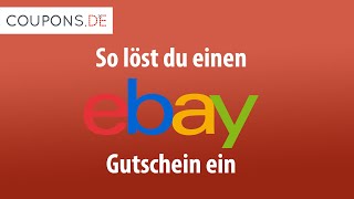 Einen eBay Gutschein einlösen [upl. by Aryek86]