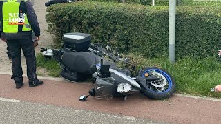 WIELRENNER GEWOND NA AANRIJDING MET MOTOR IN SINT GEERTRUID [upl. by Junna]