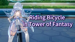 Riding Bicycle in Tower of Fantasy amp Free Bicycle Permission Location ToF CN 43 [upl. by Neri]