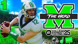 Lets Build a Dynasty with Marshall in College Football 25 [upl. by Dhiman448]