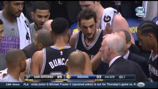 Marco Belinelli gamewinner San Antonio Spurs at Indiana Pacers [upl. by Glynis706]