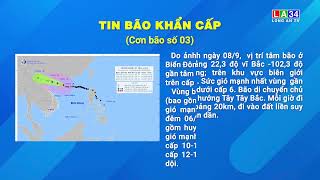 TIN BÃO KHẨN CẤP CƠN BÃO SỐ 3 14H 0609 [upl. by Ellersick676]