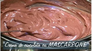 Rețetă de cremă de ciocolată cu brânză Mascarpone pentru torturi  CristineCuisine [upl. by Asseram131]