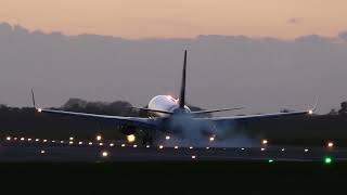 RARE  Nauru Airlines Boeing 737 Lands at Norwich Airport After a 20000 KM Journey [upl. by Reisman]