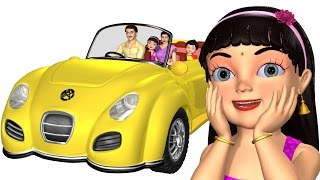 Wheels on the Car  Driving in My Car  3D Baby Songs amp Nursery Rhymes for Children [upl. by Aynotel840]