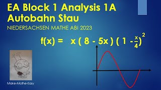 EA Niedersachsen Mathe Abi 2023 Block 1a Analysis Autobahn Stau [upl. by Azaleah109]