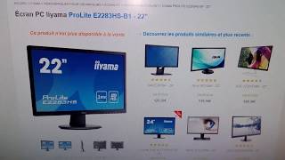 Présentation de l écran Prolite E2283HS de IIyama  Setup [upl. by Ludlew]