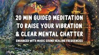 20 Minute Guided Meditation to Raise Your Vibration amp Clear Mental Chatter wmagic sound healing [upl. by Eilesor733]