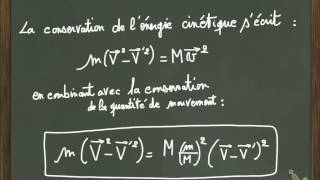 Prof de meca  Quantité de mouvement  Energie cinétique  Rebond dune balle sur un mur [upl. by Gnauq]