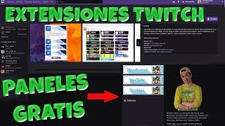 Extensión Desing Panel para tu Canal de Twitch  Agrega Paneles Gratis [upl. by Nodlehs]