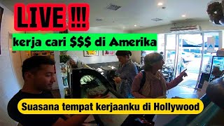 LIVE kerjaanku di cafe Hollywood Amerika [upl. by Birdella588]