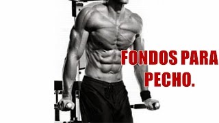 Fondos para Pecho Chest Dips DESARROLLO MUSCULAR PARA PECTORALES [upl. by Iram]