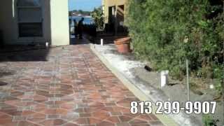 HOW TO LAY BRICK PAVERS ON DRIVEWAY PATIO WALKWAY amp POOL DECK TAMPA 813 2999907 [upl. by Gati]