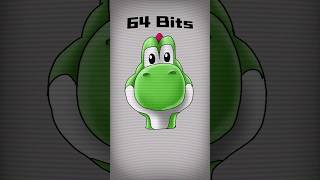 64 bits 32 bits 16 bits 8 bits 4 bits 1 bits hall bit querer bit YOSHI mariobros paint [upl. by Mittel]